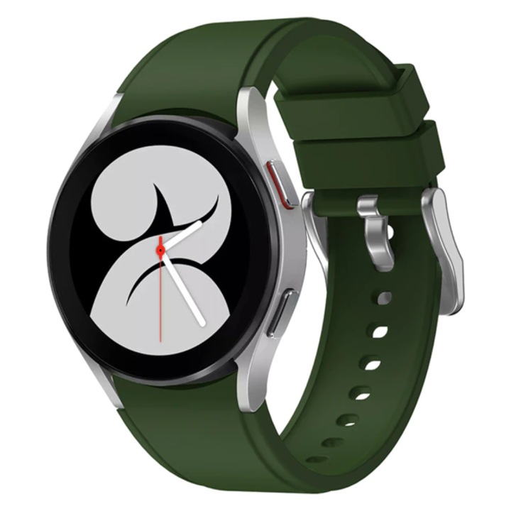 MTP szilikon szíjjal kompatibilis Galaxy Watch 4 Classic 46 mm zöld