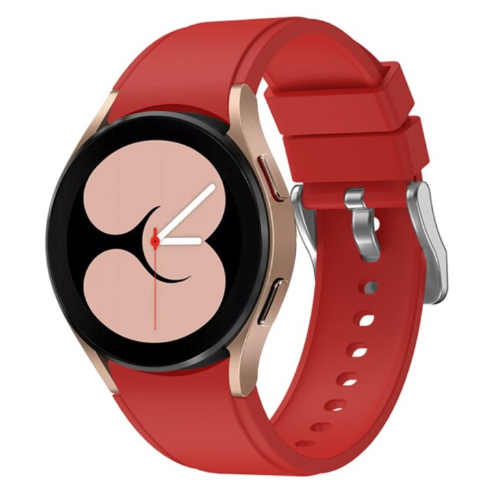 MTP szilikon szíjjal kompatibilis Galaxy Watch 4 Classic 46 mm piros