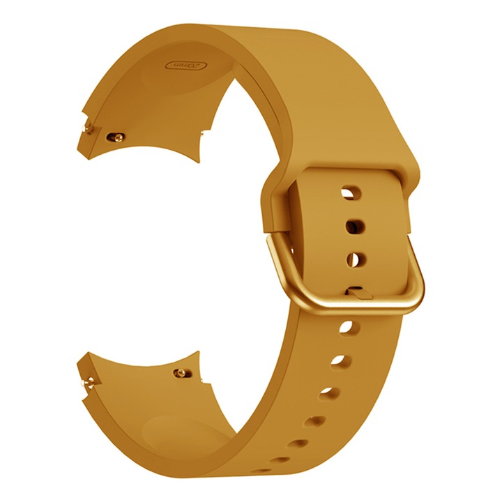 MTP Szilikon sima szíj, kompatibilis a Galaxy Watch 4 Classic órával, 42 mm, sárga