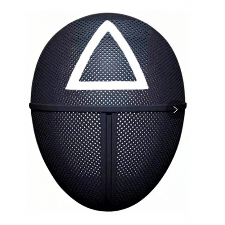 Маска Squid Game, Triangle pattern, cosplay, Black White, REG-BBL3425