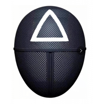 Masca Squid Game, model Triunghi, cosplay, Negru Alb, REG-BBL3425 Masca Squid Game, model Triunghi, cosplay, Negru Alb, REG-BBL3425