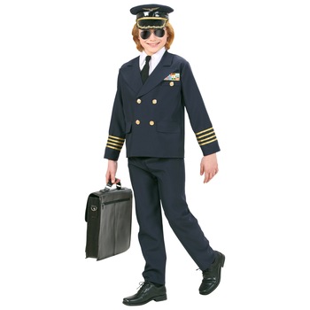 Costum carnaval pilot capitan avion premium copii 160 cm 12-13 ani Costum carnaval pilot capitan avion premium copii 160 cm 12-13 ani
