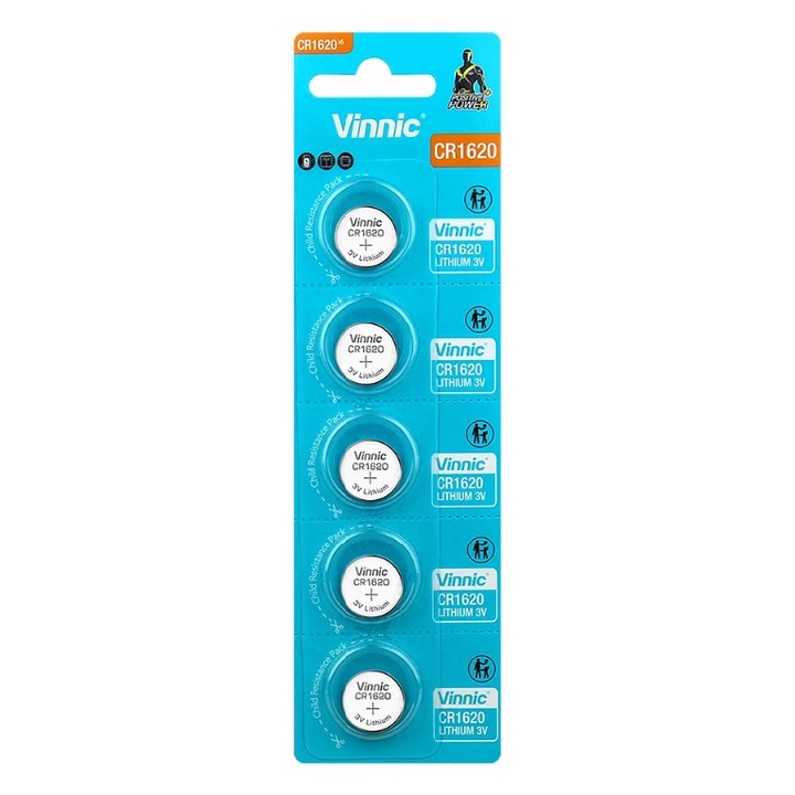 Vinnic CR1620 3v baterie plata cu litiu 5 buc 1x Blister