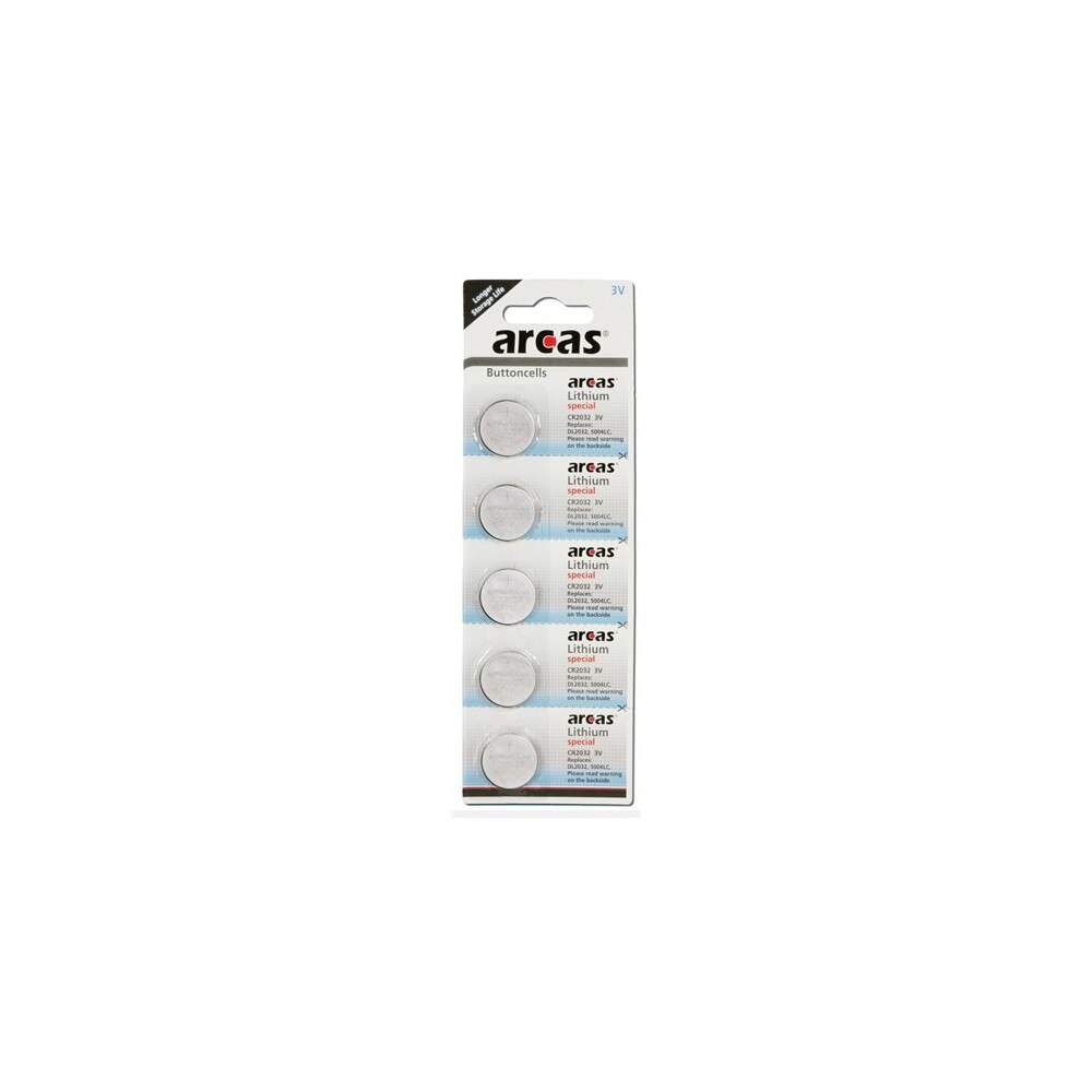 Set 5 bucati baterie plata Arcas cr2032 3v 1x Blister