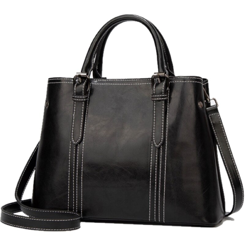 Geanta dama, JERMYN'S Caroline, piele, negru