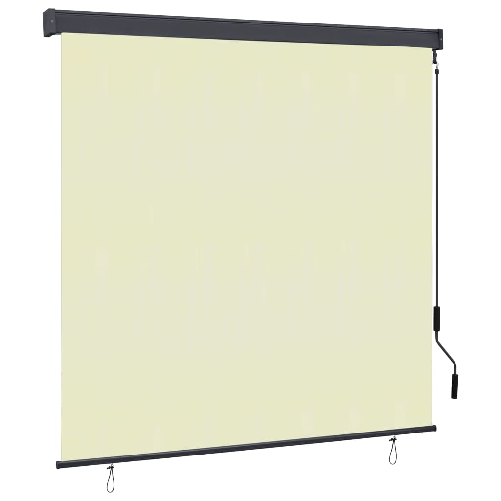 Jaluzea rulou de exterior, vidaXL, Tesatura, 170 x 250 cm, Crem