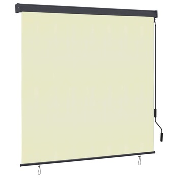Jaluzea rulou de exterior, vidaXL, Tesatura, 170 x 250 cm, Crem Jaluzea rulou de exterior, vidaXL, Tesatura, 170 x 250 cm, Crem