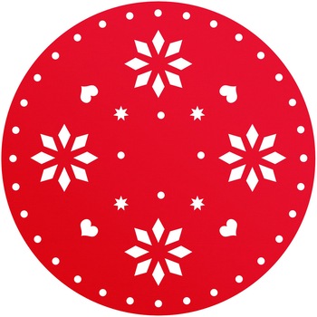 Covoras/baza decorativa pentru brad Craciun, diametru 90 cm x 3 mm, fetru rosu Covoras/baza decorativa pentru brad Craciun, diametru 90 cm x 3 mm, fetru rosu