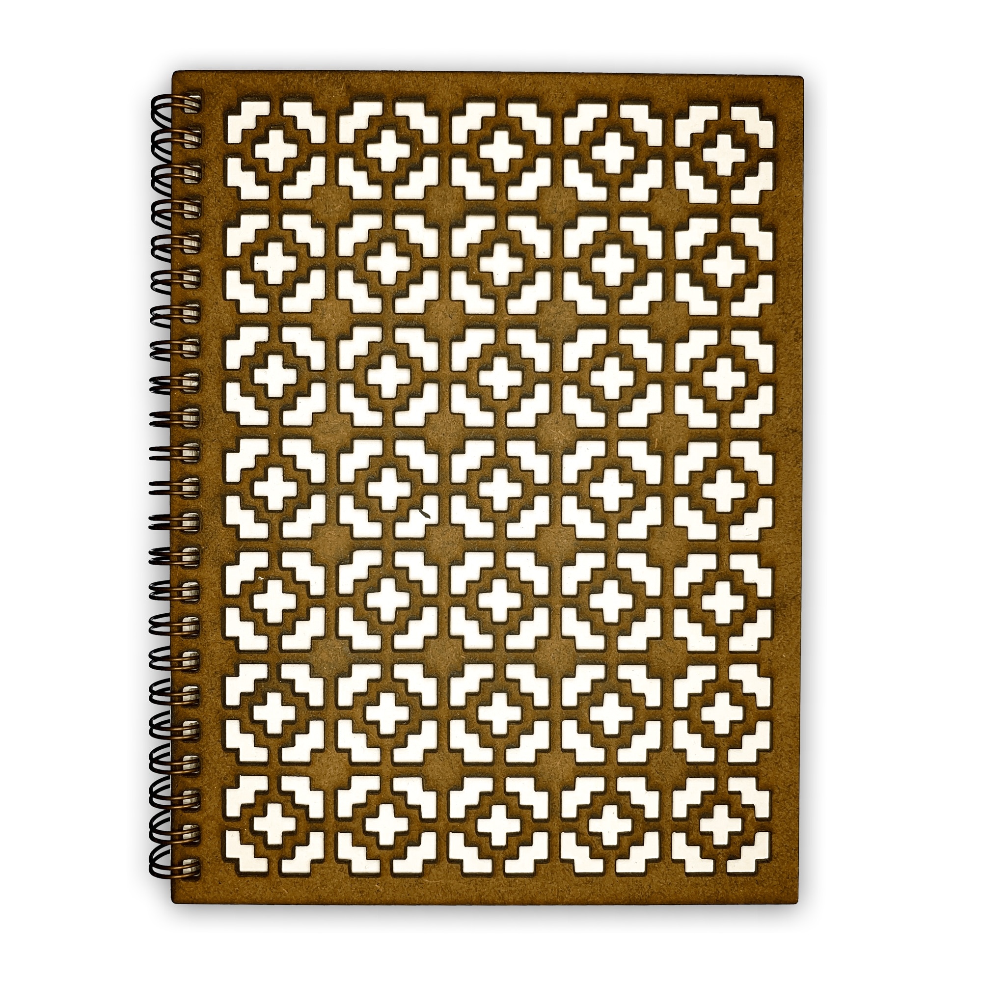 Agenda Lemn Decupata A5 80 file - Pattern Geometric