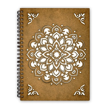 Agenda Lemn Decupata A5 80 file - Mandala Clasica Agenda Lemn Decupata A5 80 file - Mandala Clasica