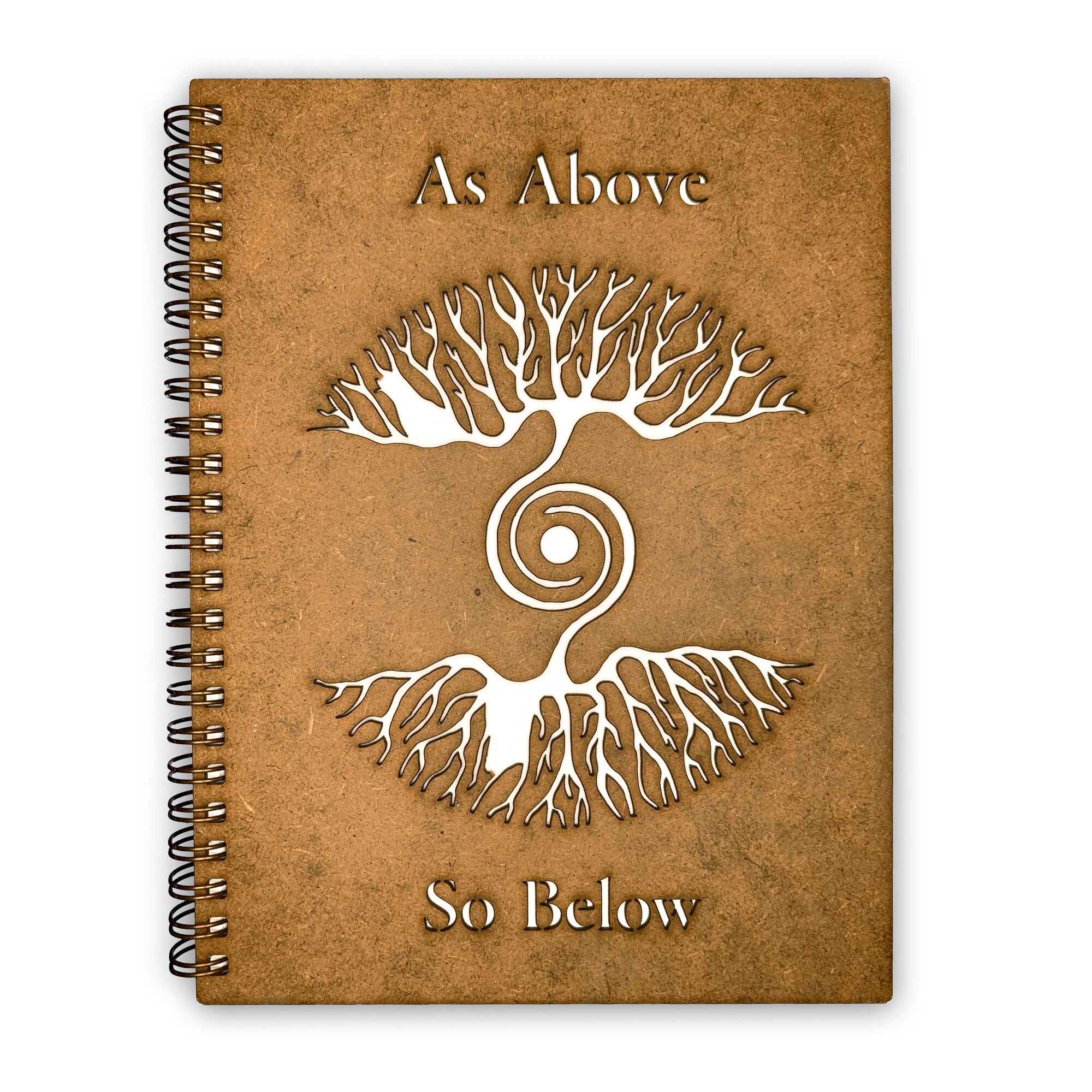 Agenda Lemn Decupata A5 80 file - As Above So Below