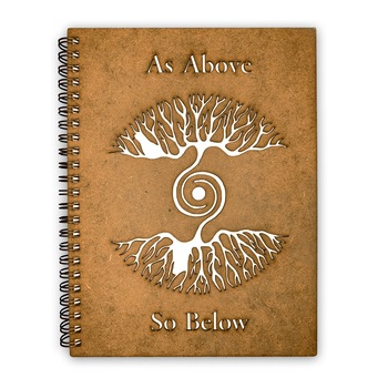 Agenda Lemn Decupata A5 80 file - As Above So Below Agenda Lemn Decupata A5 80 file - As Above So Below
