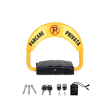 Blocator parcare automat, cu telecomanda si acumulator reincarcabil inclus Blocator parcare automat, cu telecomanda si acumulator reincarcabil inclus
