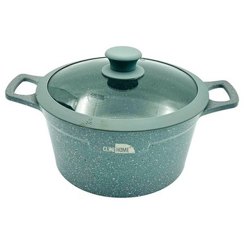 Oala aluminiu granit 24 cm Clini Home , capac sticla , 4 l Oala aluminiu granit 24 cm Clini Home , capac sticla , 4 l