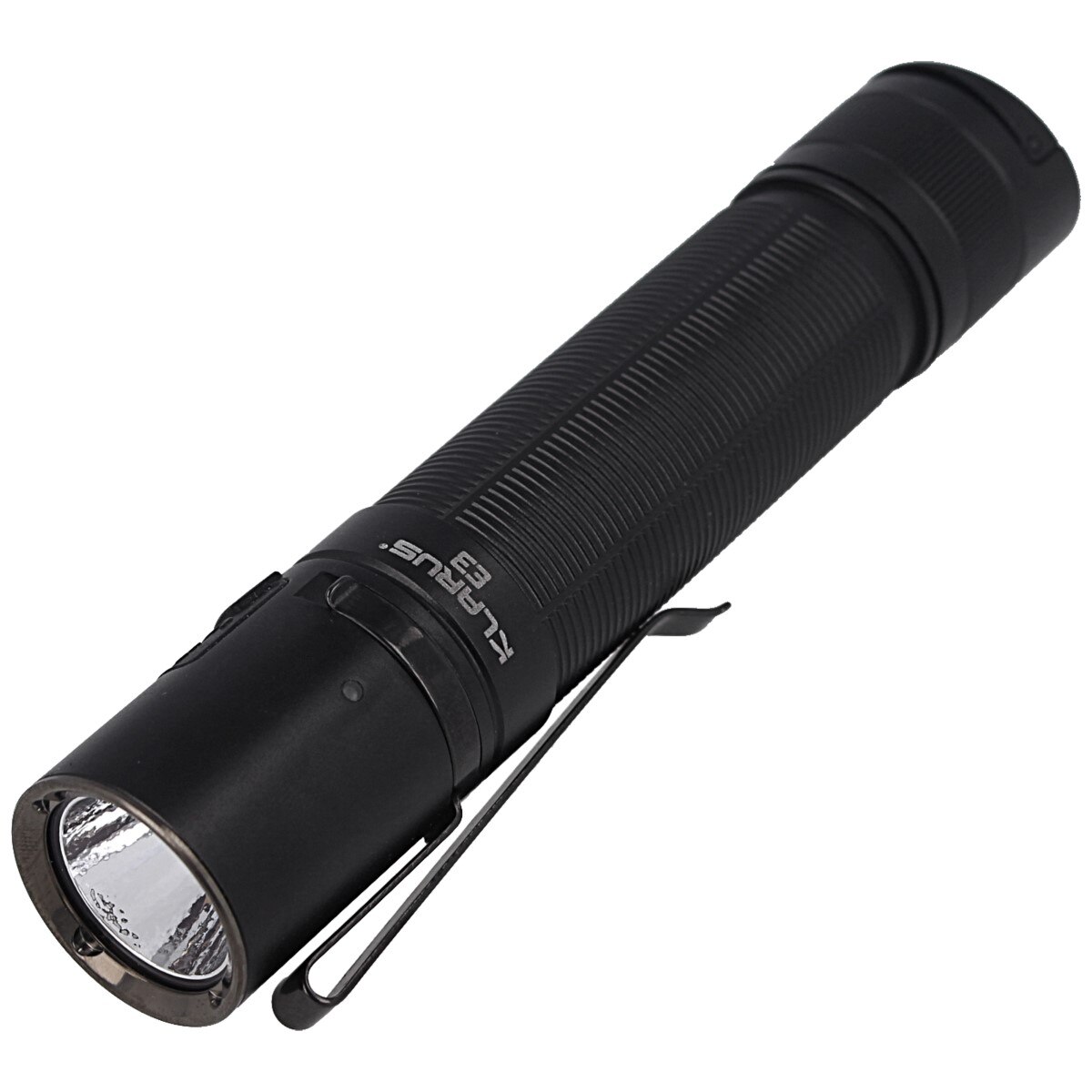 Lanterna Klarus E3, 2200 lm, 230 m, LED, 1 x 21700 reincarcabil, IPX-8, 135.2 mm, Aluminiu, Negru