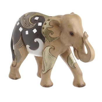 Decoratiune elefant,Inart, din rasina, maro -auriu, 22.5x8.5x17 Decoratiune elefant,Inart, din rasina, maro -auriu, 22.5x8.5x17