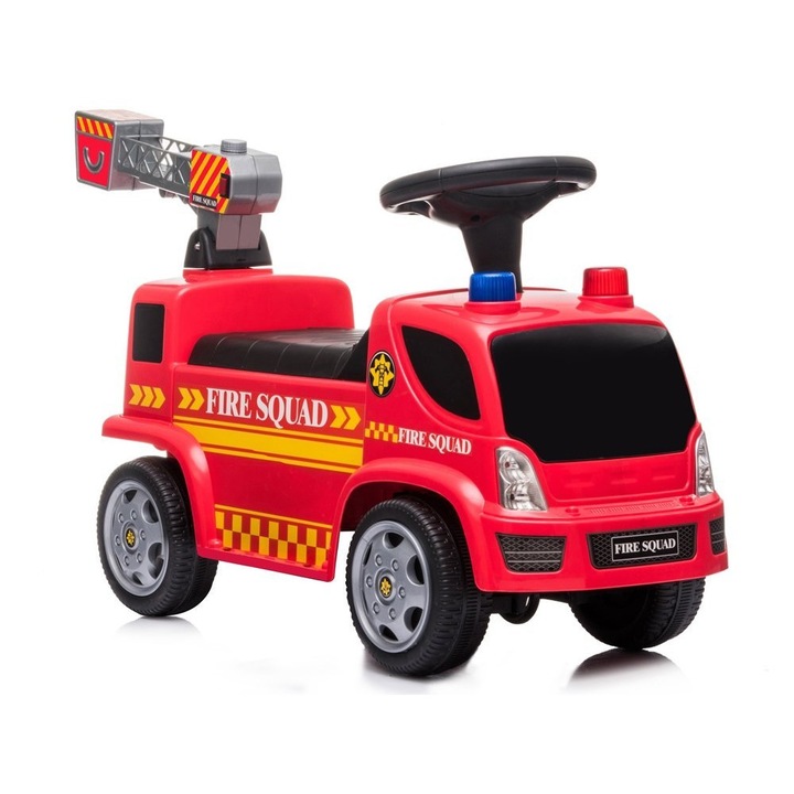 Masinuta de pompieri pentru copii Leantoys, Cu sunete, 1-3 ani, Rosu
