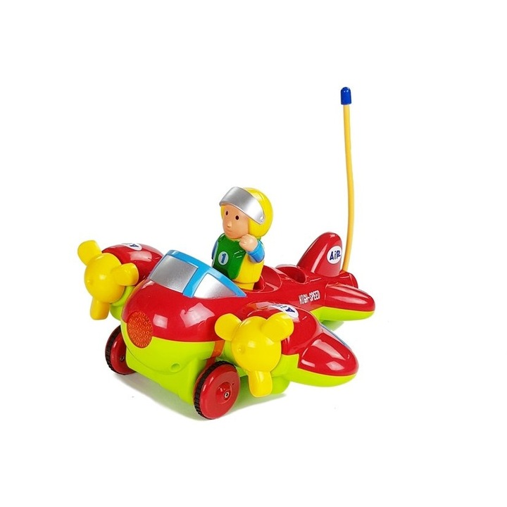 Avion cu telecomanda, LeanToys, Plastic, 3 ani+, Multicolor