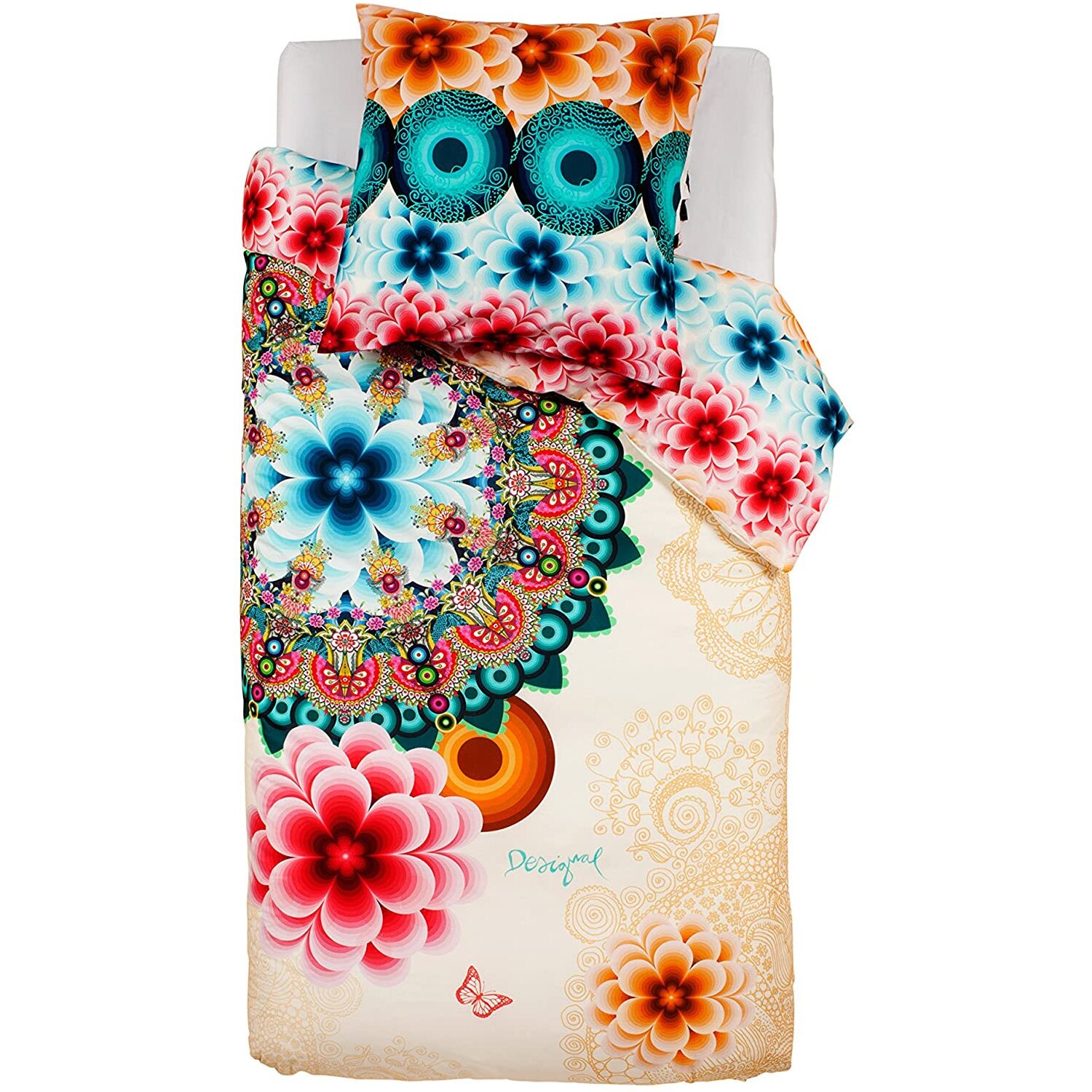 Set lenjerie de pat pentru copii cu 2 fete, Desigual-Living Mandala 