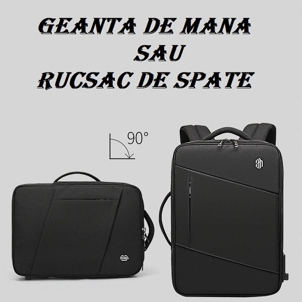 Rucsac laptop Business-Travel Arctic Hunter, impermeabil, port USB, 15.6", negru, model AHB345