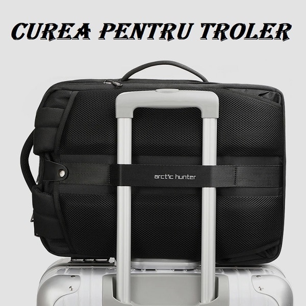 Rucsac laptop Business-Travel Arctic Hunter, impermeabil, port USB, 15.6", negru, model AHB345