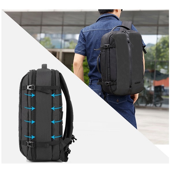 Rucsac laptop Travel Arctic Hunter, impermeabil, 15.6", Albastru