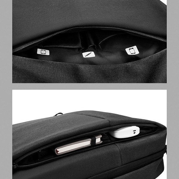 Rucsac laptop Business Arctic Hunter, impermeabil, port USB, 15.6", negru, model AH1701