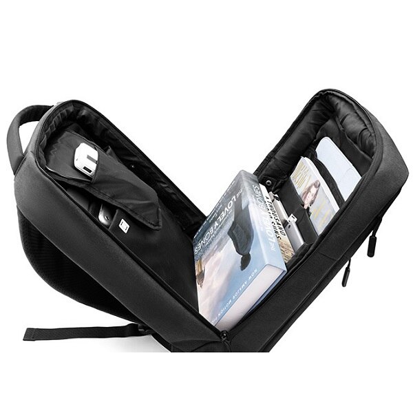 Rucsac laptop Business Arctic Hunter, impermeabil, port USB, 15.6", negru, model AH1701