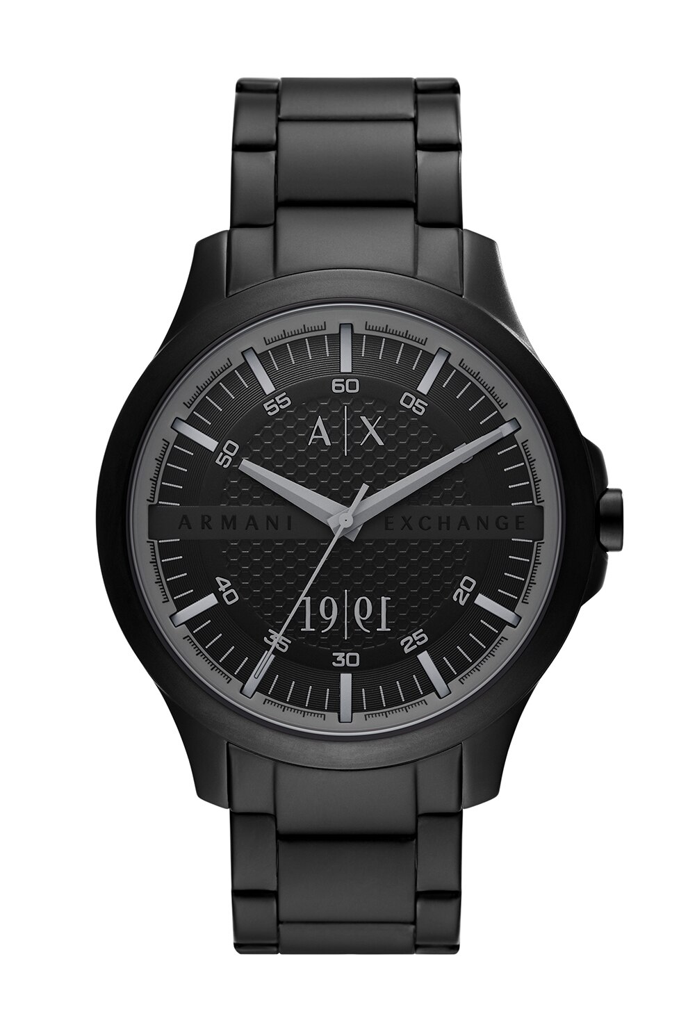 ARMANI EXCHANGE, Ceas de otel inoxidabil cu logo pe cadran, Negru