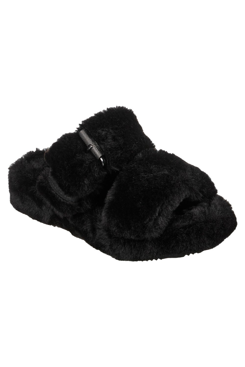 Papuci femei Cozy Wedge, Negru, 37