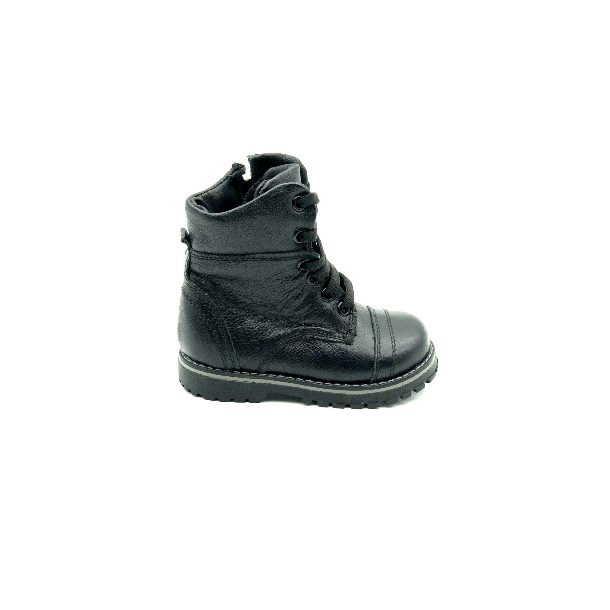 Ghete copii Sibel Bebe EVO675, ortopedice, piele naturala, Negru, Negru