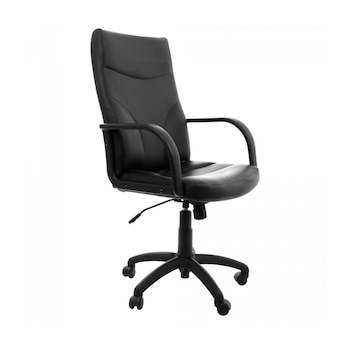 Scaun birou directorial Deco, rotativ, imitatie piele, negru Scaun birou directorial Deco, rotativ, imitatie piele, negru