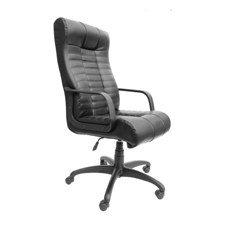 Scaun birou directorial Deco, reglabil pe inaltime, rotativ, imitatie piele, negru