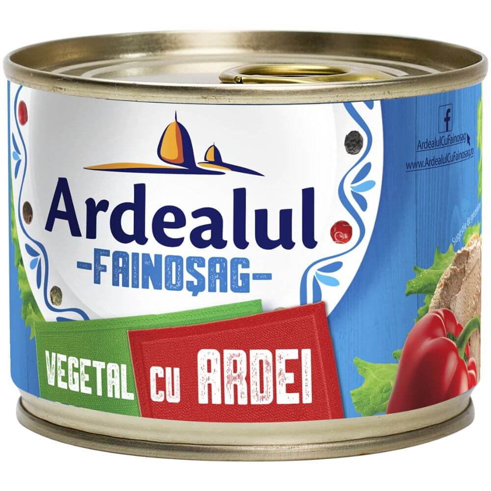 Pate Vegetal Ardealul, cu Ardei, 200 g