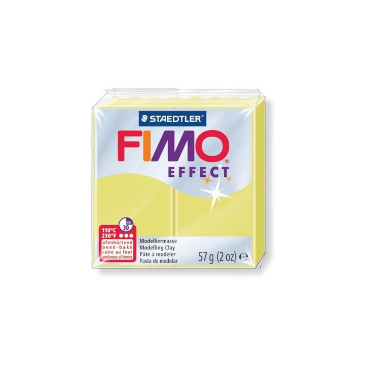 Полимерна глина Staedtler Fimo Effect,57g,кварц жълт, 106