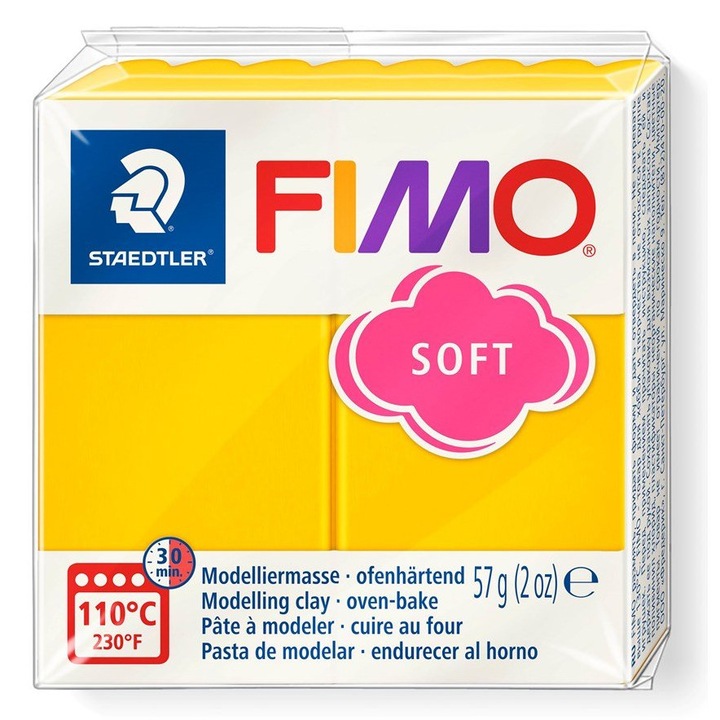 Pasta de modelaj FIMO Soft 57g Galben floarea-soarelui