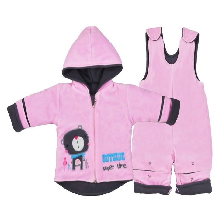 Зимен комплект от 2 части за момиче Koala Super Time 3053R-68-см, Розов 65780