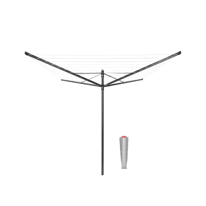 Brabantia kültéri Lift-O-Matic 50m, fém ásószár, antracit, fekete