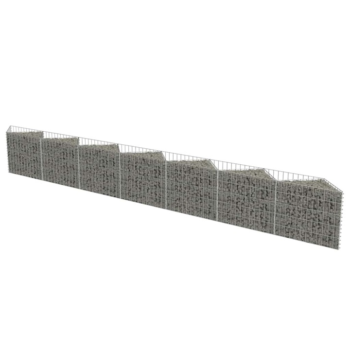 vidaXL horganyzott acél gabion fal 450 x 30 x 50 cm