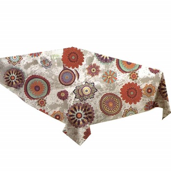 Fata de masa tip musama Pufo Colourful Flowers, 140 x 140 cm Fata de masa tip musama Pufo Colourful Flowers, 140 x 140 cm