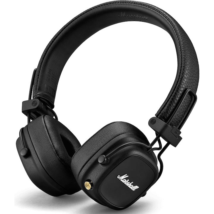 Аудио слушалки On ear Marshall Major IV, Bluetooth, Черен