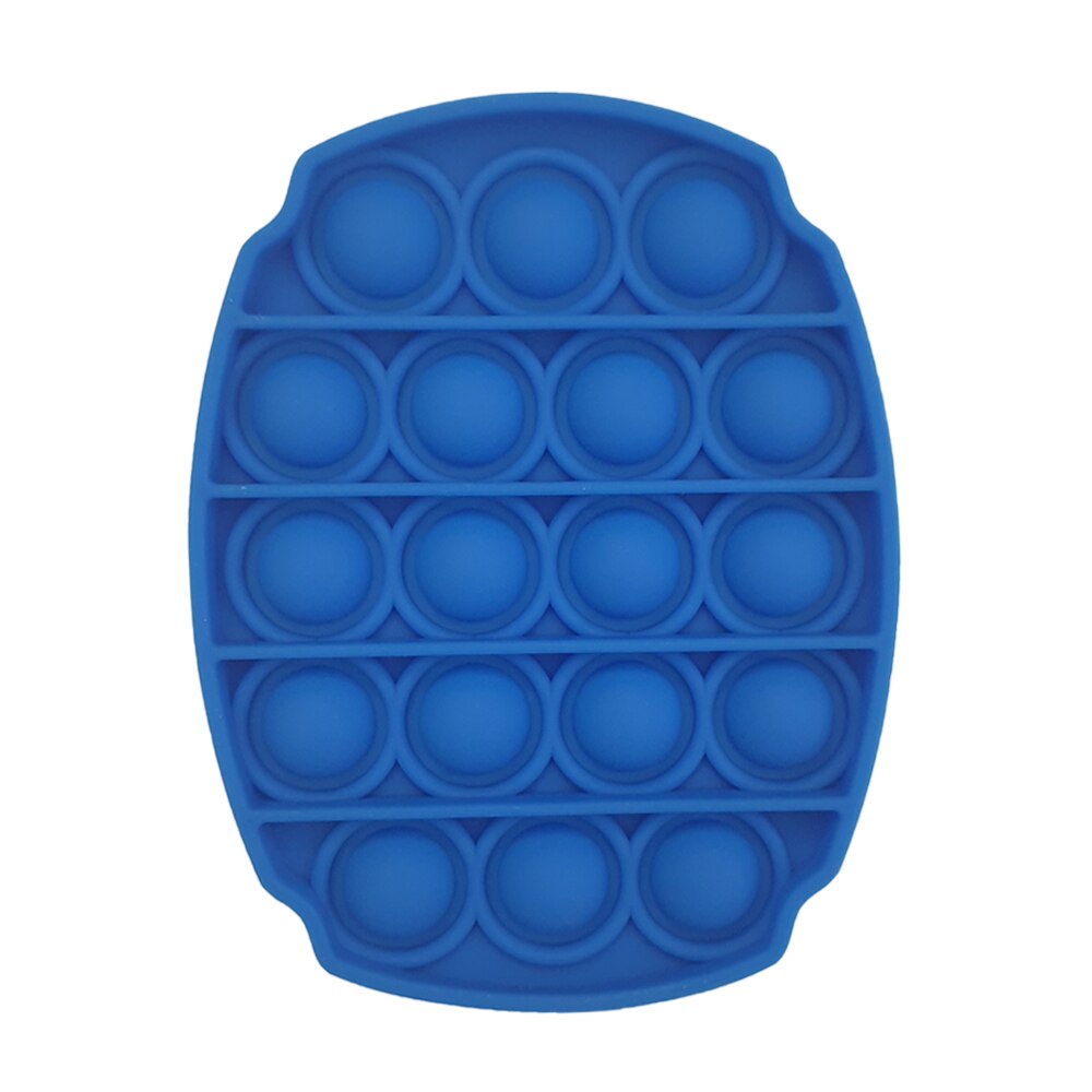 Jucarie antistres din silicon, Pop it now, 10x8x1.5 cm, Albastru