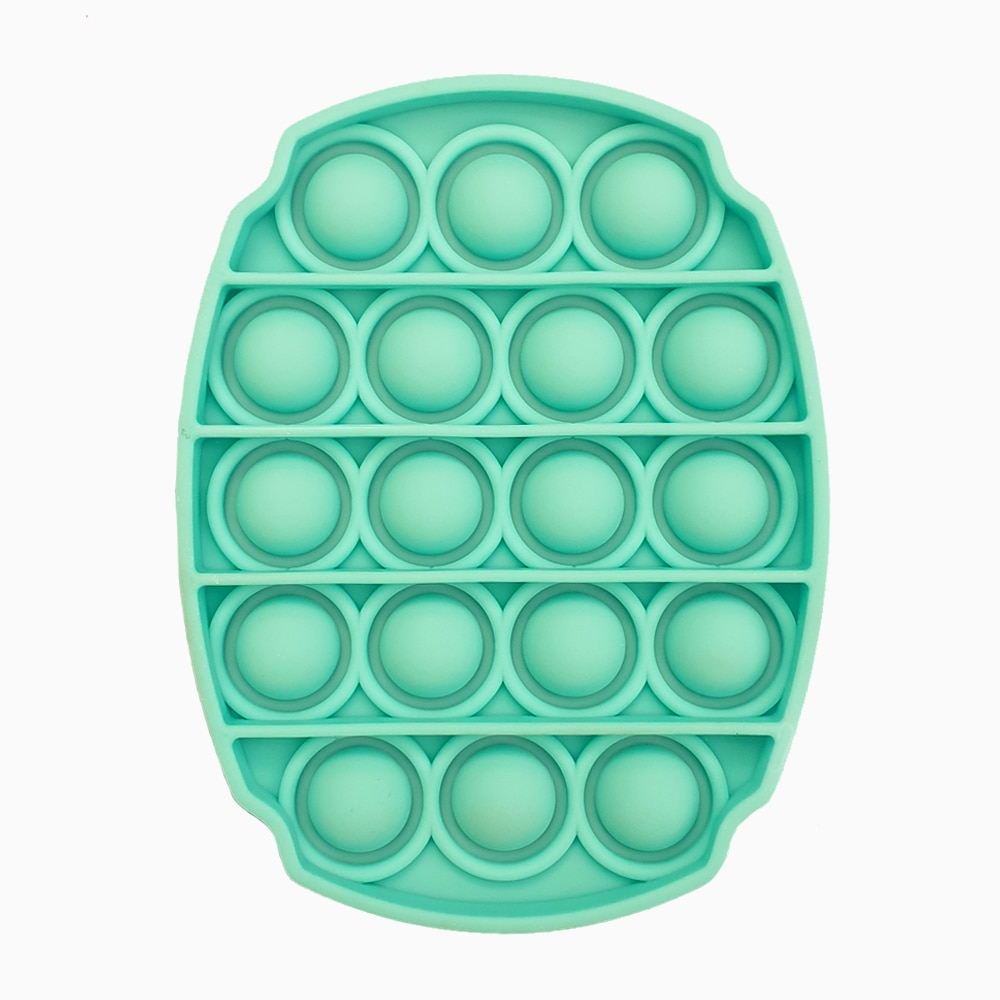 Jucarie antistres din silicon, Pop it now, 10x8x1.5 cm, Gri