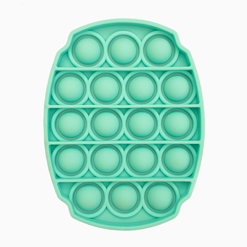 Jucarie antistres din silicon, Pop it now, 10x8x1.5 cm, Gri Jucarie antistres din silicon, Pop it now, 10x8x1.5 cm, Gri