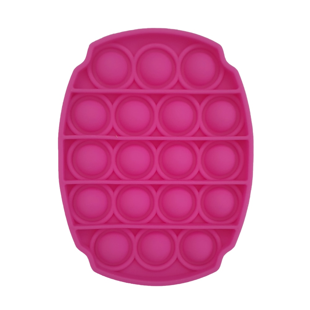 Jucarie antistres din silicon, Pop it now, 10x8x1.5 cm, Roz