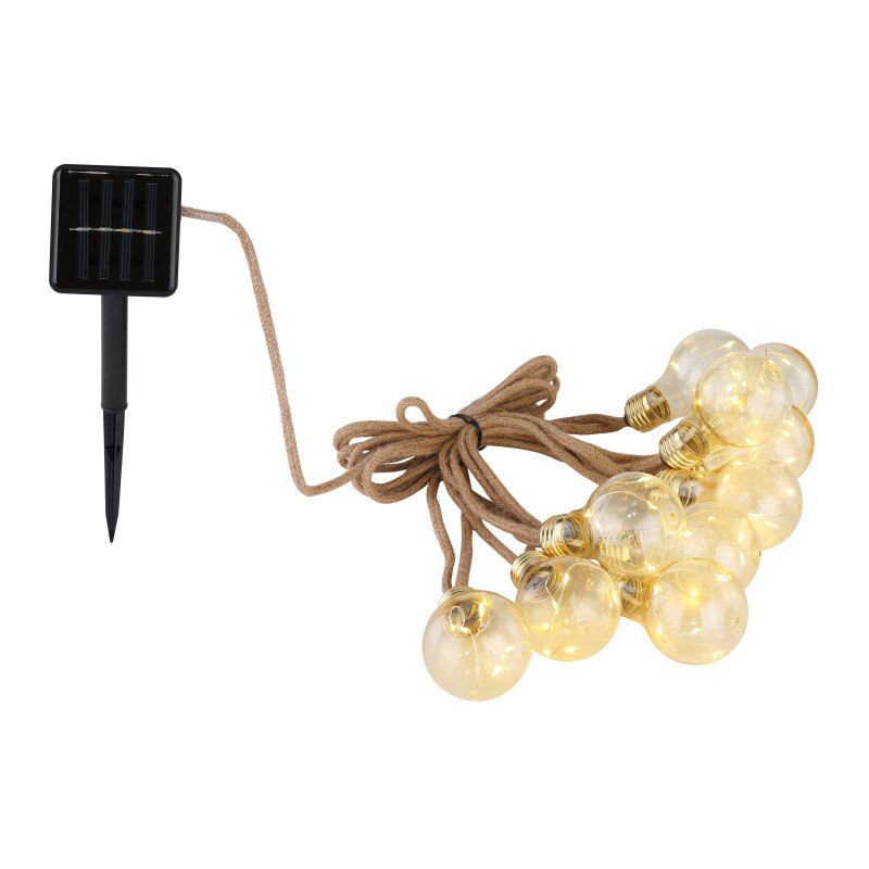 Ghirlanda solara 10 leduri, lungime 270 cm, lumina calda (3000 K), 33694-10 Globo