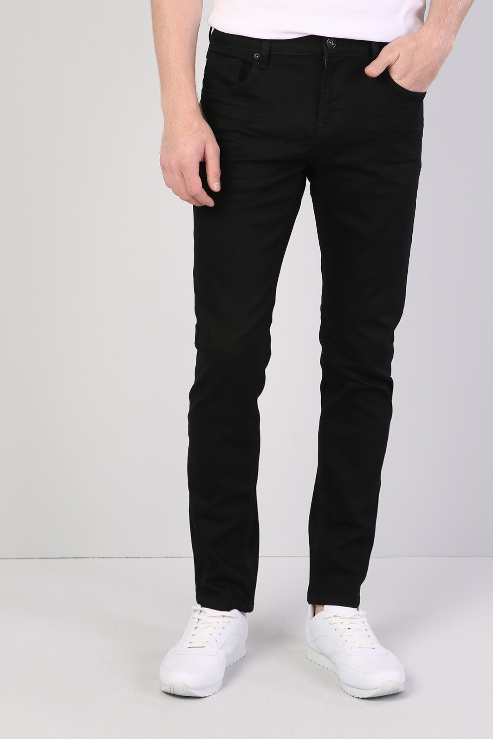 COLIN'S, Blugi drepti cu talie joasa, Negru