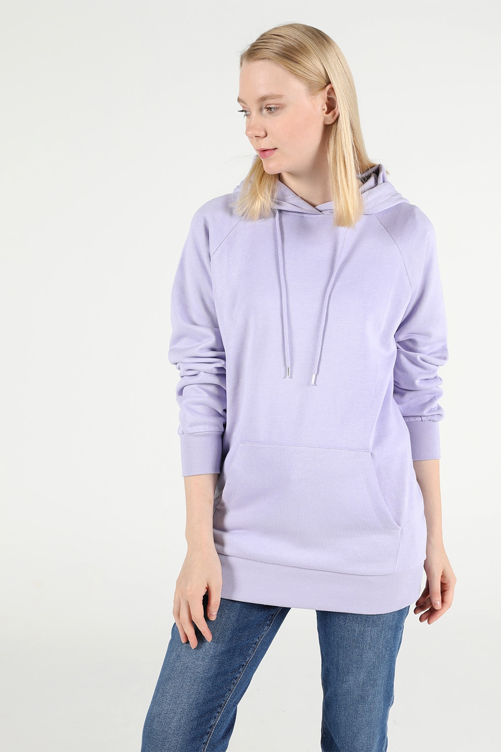 COLIN'S, Hanorac cu buzunar kangaroo, Lila, XS