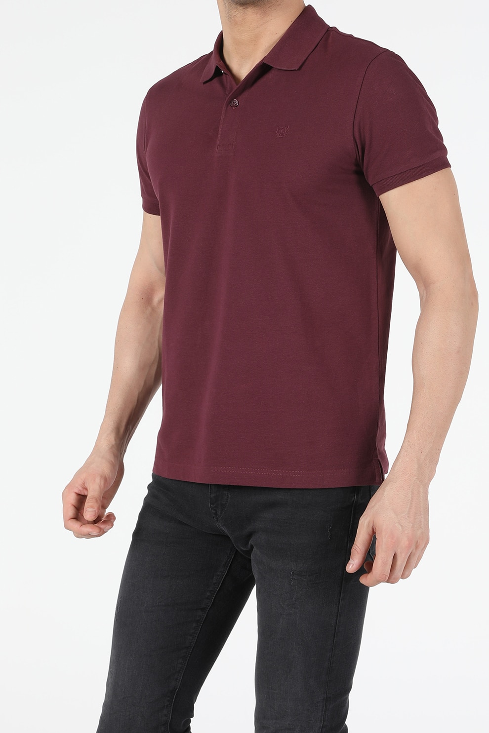 COLIN'S, Tricou polo regular fit de bumbac, Visiniu