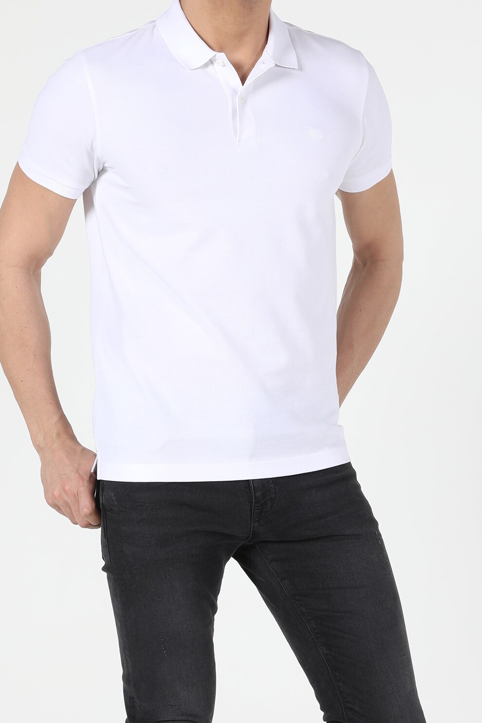 COLIN'S, Tricou polo regular fit de bumbac, Alb